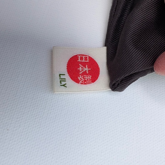 Lily Japanese Nylon Gray Lightweight Bag with Black Leather Straps - Picture 9 of 9